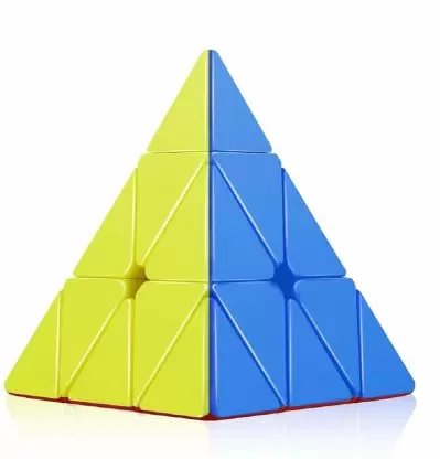 Attractive Pyramid Stickerless Triangle Cube Puzzle, High Speed with High Stability Cube