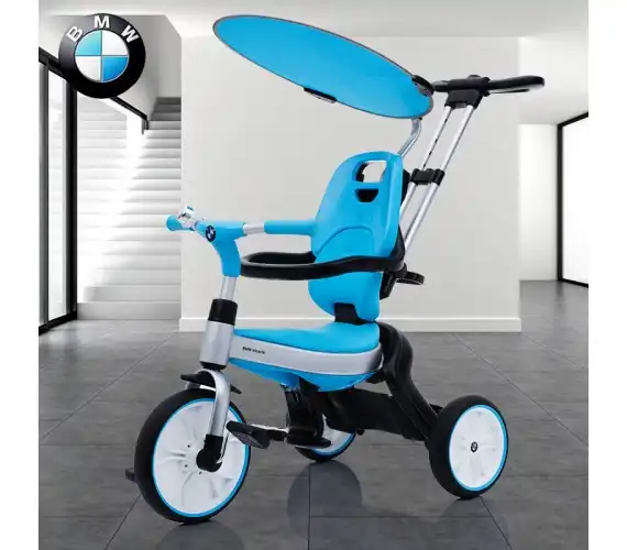 BMW Tricycle For Baby With Luxury Stroll Blue