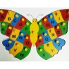 Butterfly Shaped Wooden Alphabet Learning Tray