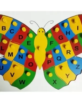 Butterfly Shaped Wooden Alphabet Learning Tray